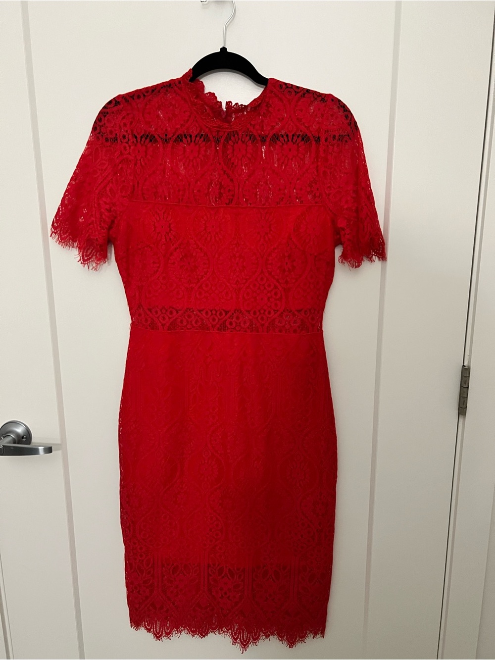 Lulus Red Lace Midi Dress